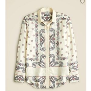 JCREW DRAPEY PAISLEY BANDANA PRINT SHIRT